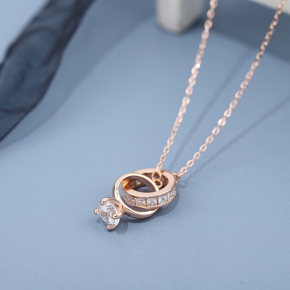 Jewelry - 14k gold diamond ring necklace